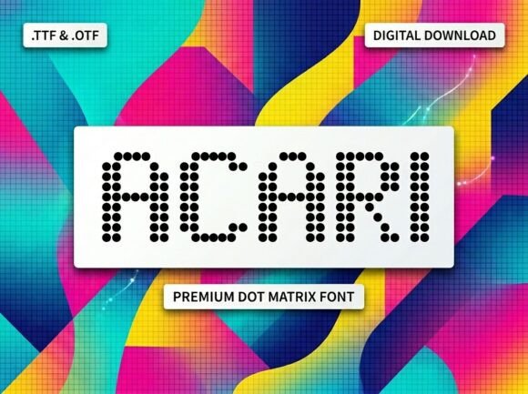 Acari: A Dot Matrix Display Font with Retro Soul and Modern Precision