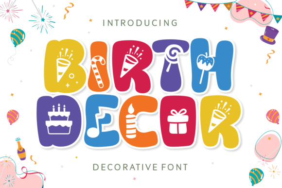 Birth Decor: A Festive Display Font That Elevates Real Business Branding
