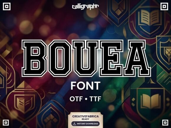 Bouea: A Collegiate Display Typeface That Commands Attention