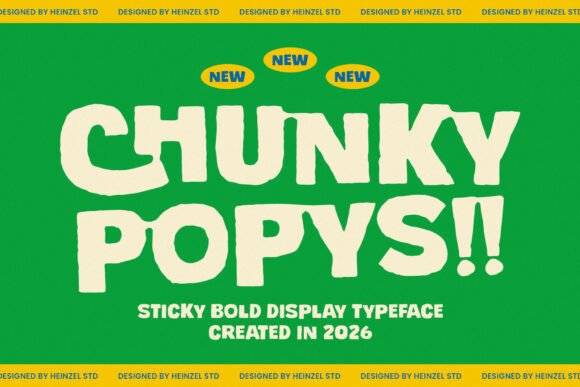 Chunky Popys: A Playful Display Typeface for Bold Branding