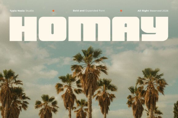 Homay: A Bold Retro Display Font for Small Business Branding