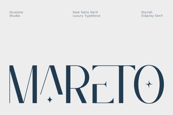 Mareto: A Luxury Display Typeface for Thoughtful Branding