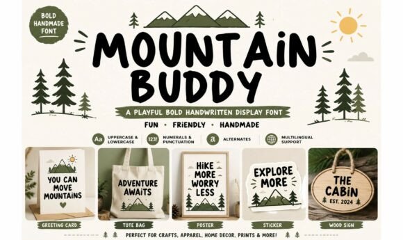 Mountain Buddy: A Friendly Display Font for Web Design