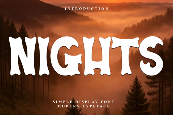 Nights Display Font for Handmade Labels & Printables