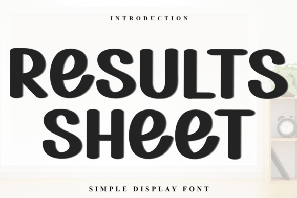 Results Sheet: A Festive Display Font for Handmade Creators