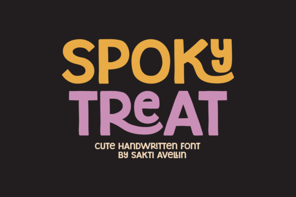 Spoky Treat: A Handwritten Display Font with Gentle Halloween Spirit