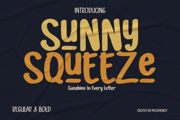 Sunny Squeeze: A Playful Display Font That Warms Up Your Brand