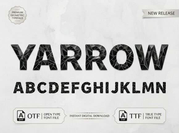 Yarrow: A Gemstone-Inspired Display Typeface for Handmade Creators